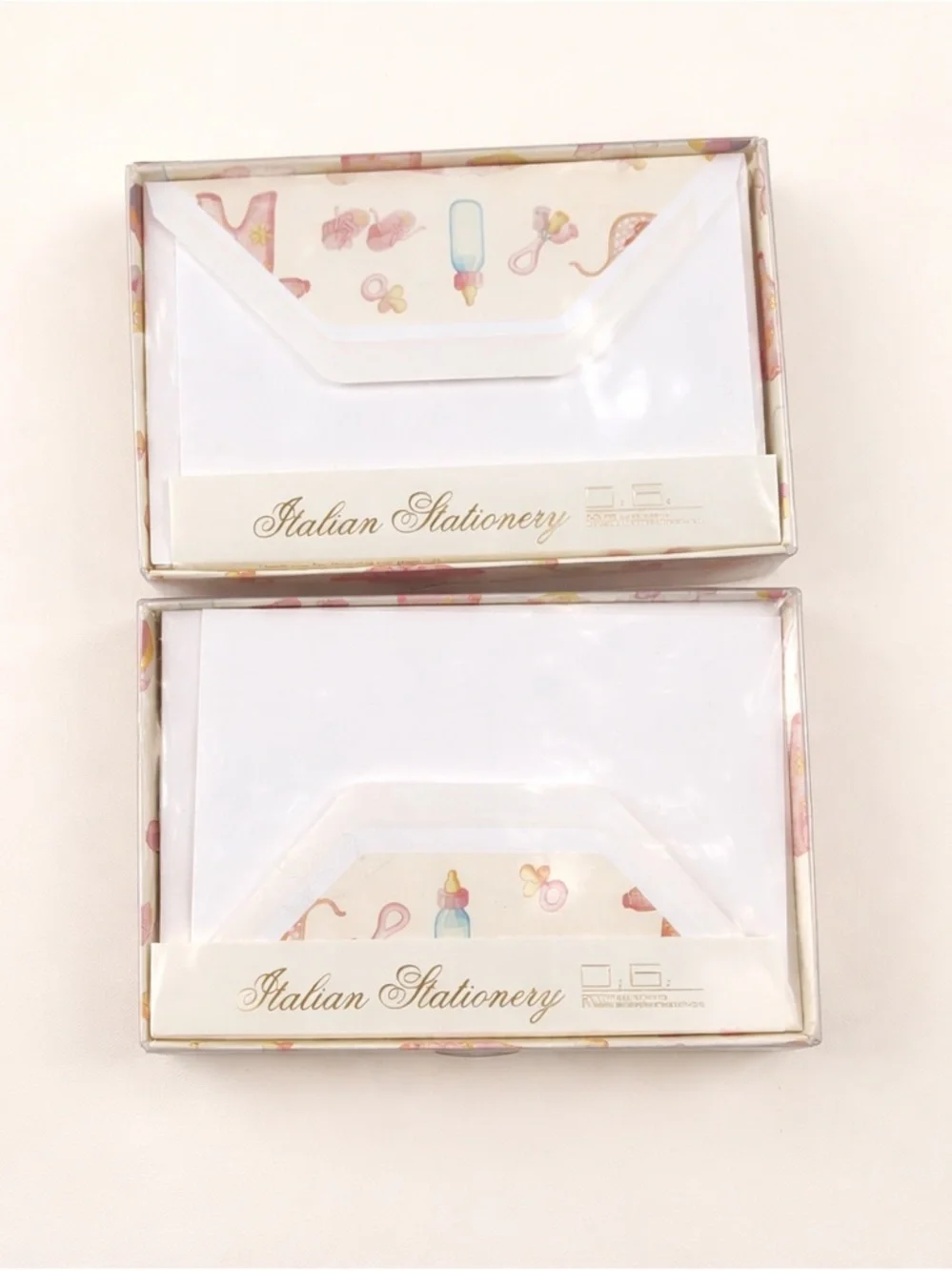 Baby Theme Italian Made Stationary Invitations Thank You Cards